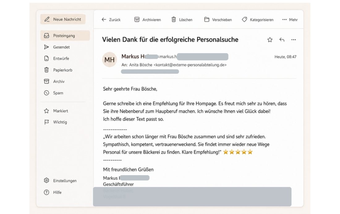 Empfehlung Markus H., Bäckerei H.